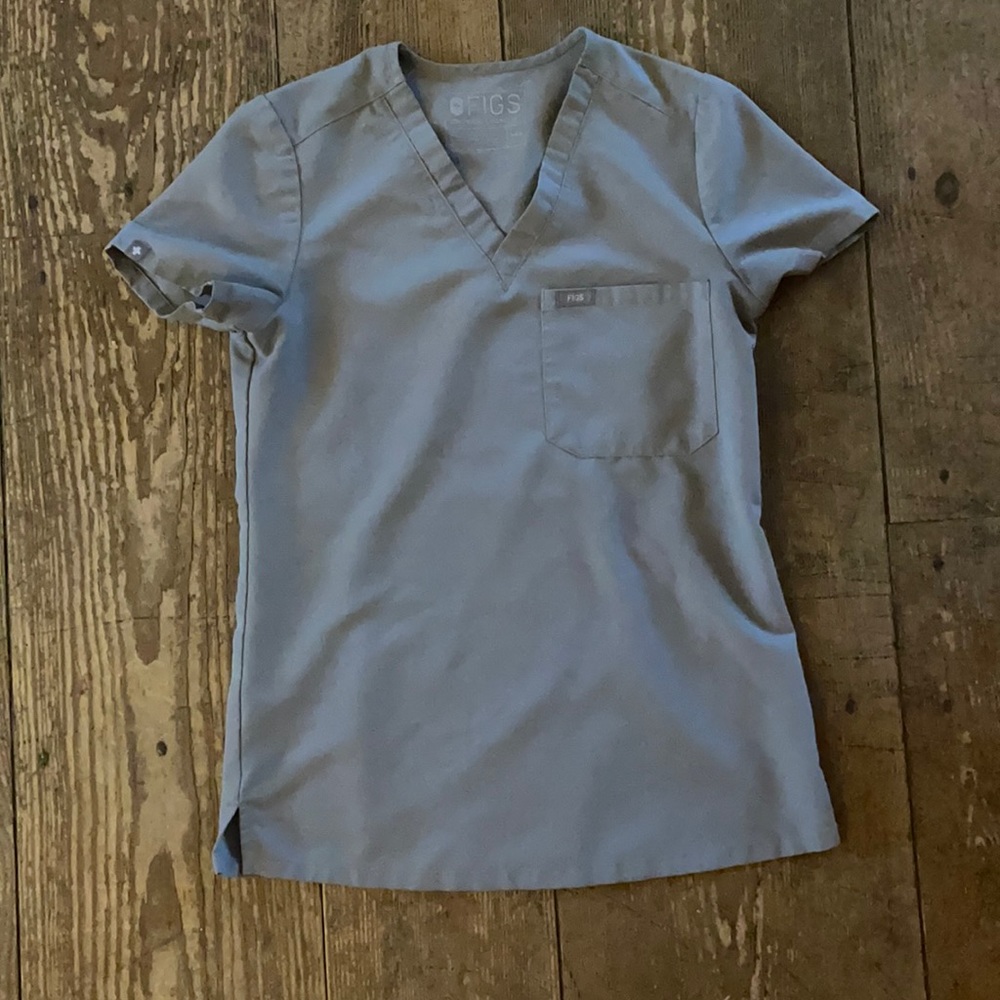 Figs Catarina one pocket scrub top XXS cement